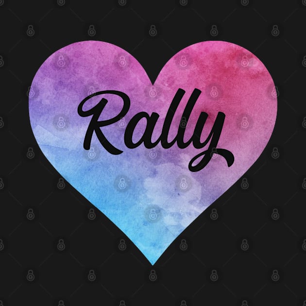 Rally girl watercolor heart sticker. Perfect present for mother dad friend him or her by SerenityByAlex