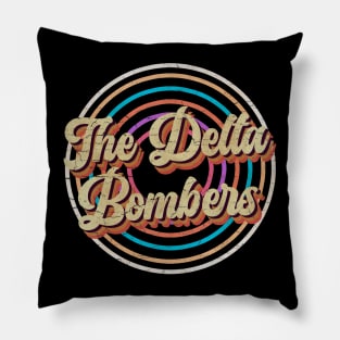 vintage circle line color The Delta Bombers Pillow