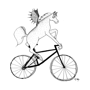 Pegasus Riding a Bicycle T-Shirt