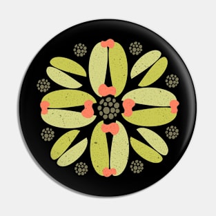 Yellow abstract floral shape Pin