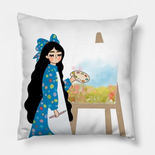 Painting girl Pillow