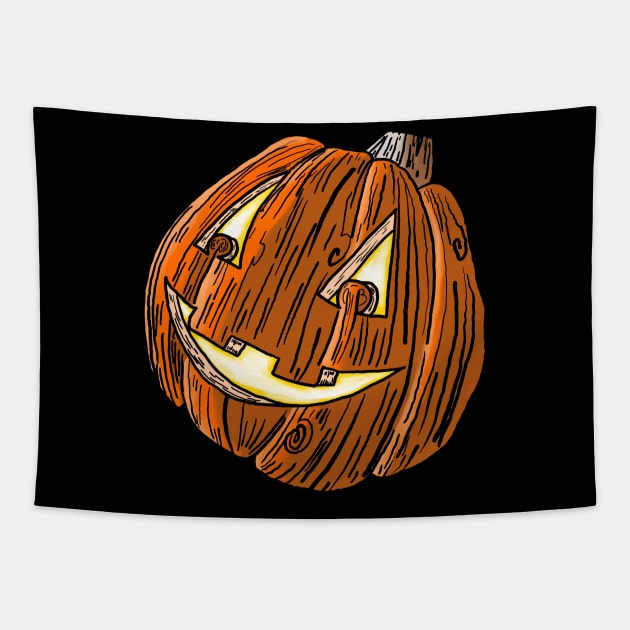 Jack O'Lantern Tapestry by Halloran Illustrations