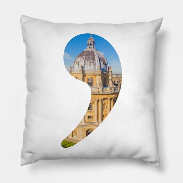 Oxford Comma Pillow by World's End Images