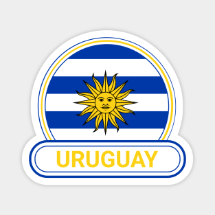 Uruguay Country Badge - Uruguay Flag Magnet