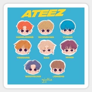 ATEEZ Wave Sticker for Sale by cahacc