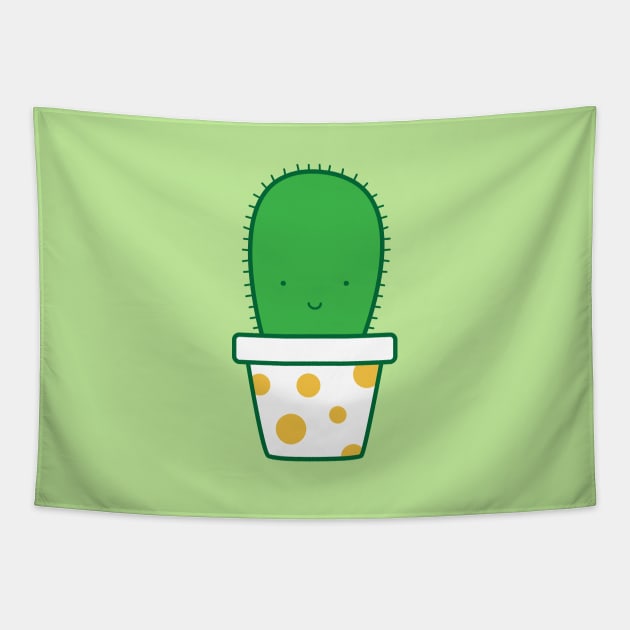 Cute Polka Dot Cactus Tapestry by designminds1