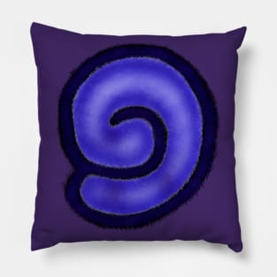 Blue Fossil Shell Pillow