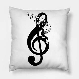 Treble Clef - French Horn Pillow