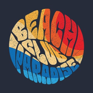 Beach Club Paradise Typography T-Shirt