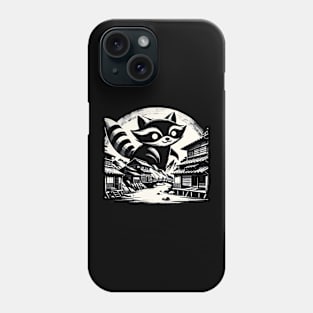 Japanese Big Raccoon Pun Funny Raccoon Phone Case