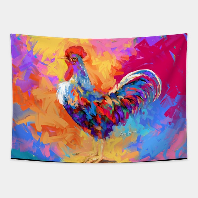 Rooster Tapestry by mailsoncello