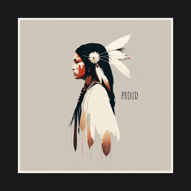 [AI Art] Proud Native American Woman With Headdress by Sissely