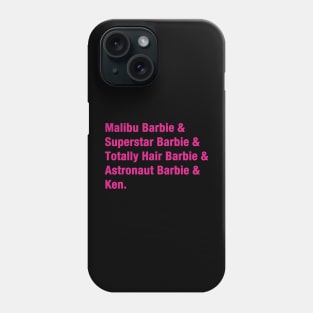 Barbie and Ken Pink Phone Case