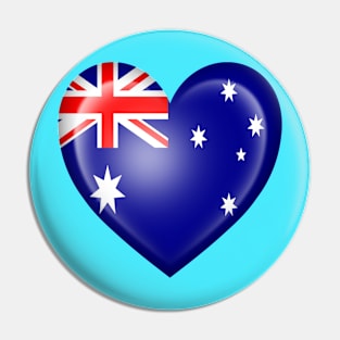 Australian Heart Flag Pin