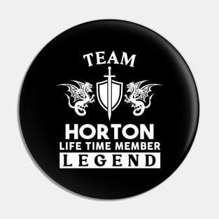 Horton Name T Shirt - Horton Life Time Member Legend Gift Item Tee Pin