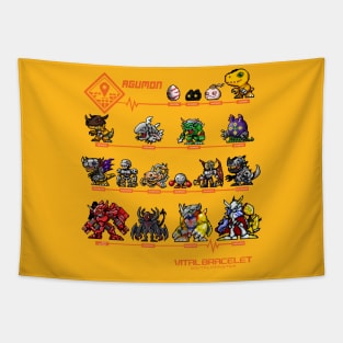 digimon vital bracelet agumon ex Tapestry