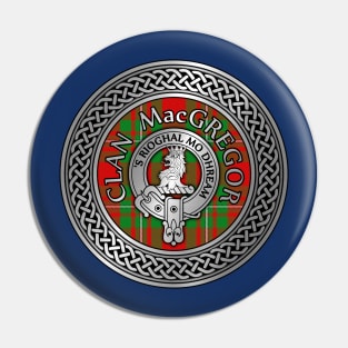 Clan MacGregor Crest & Tartan Knot Pin