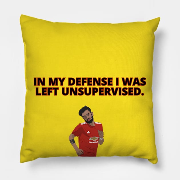 Bruno In My Defense I was Left Unsupervised. United Minimalist Pillow by Hevding