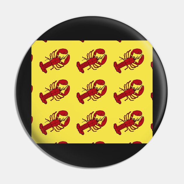 Red Lobsters on Yellow Background Lobster Sea Life Animal Boat Life Pin by gillys