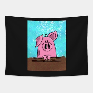 Happy pig! Tapestry