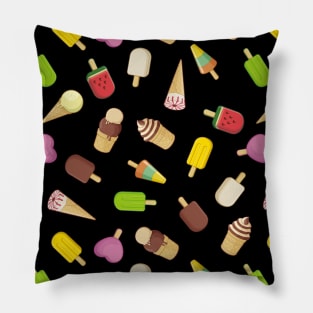 Ice Cream Icons Pattern Pillow