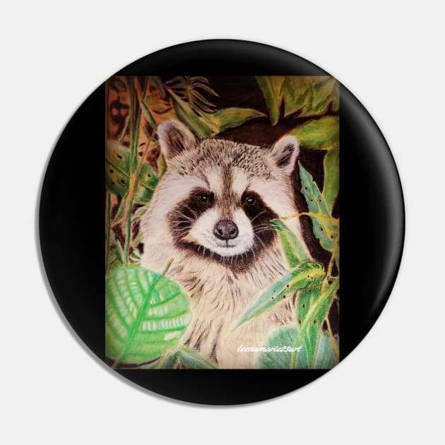 Racoon Pin by teenamarie23art