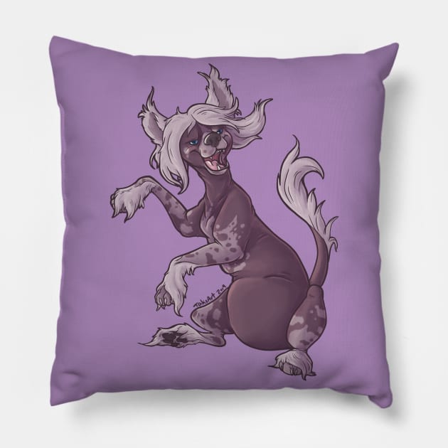 Chinese Crested Love Pillow by TaksArt