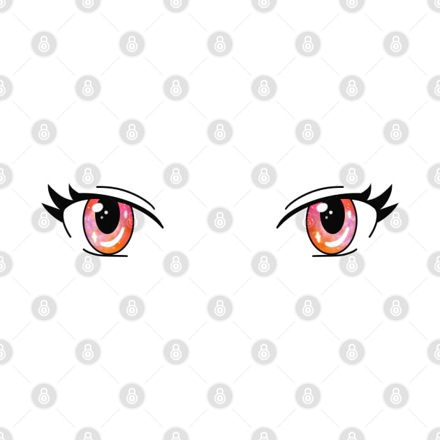 Anime Eyes Pink Stargaze by Disocodesigns