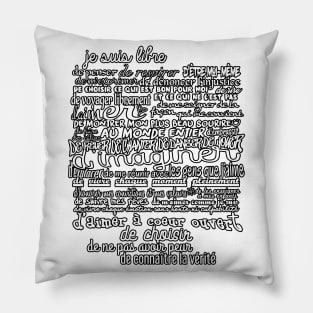 Je suis libre (contour) Pillow