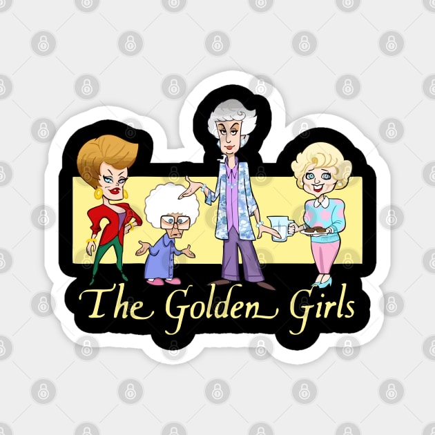 Golden Girls Cartoon Vibes Magnet by Leopards