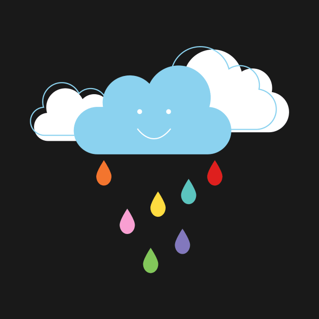 Rainbow rain clouds by creativemonsoon