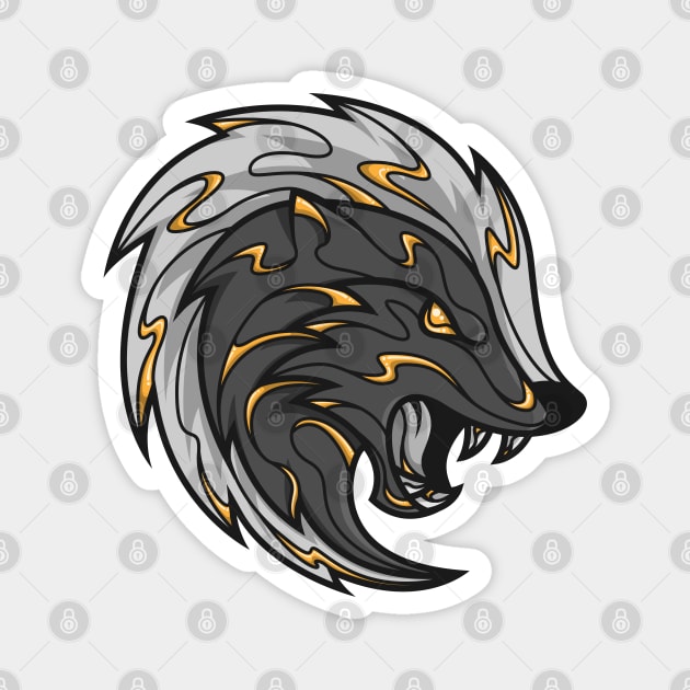 yellow and black loyal badger Magnet by FamiFriki_V