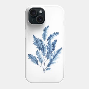 Blue seaweed watercolor art. Phone Case