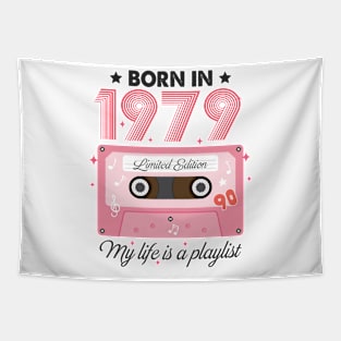 1979 Vintage, 1979 Birthday, 45th Birthday, My Life Is A Playlist Tapestry