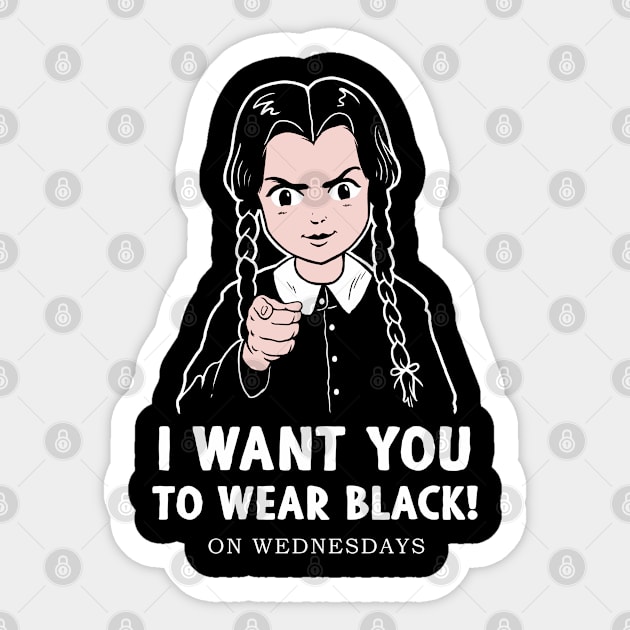 Wednesday Addams Black Dress for Kid Long Sleeves White -  Denmark