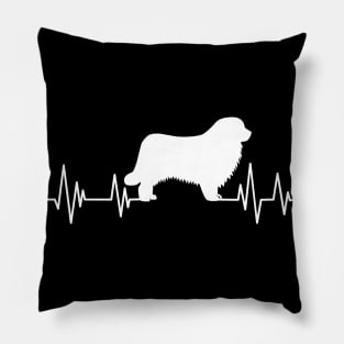 Newfoundland Heartbeat dog Heartbeat Newfoundland Silhouette Pillow