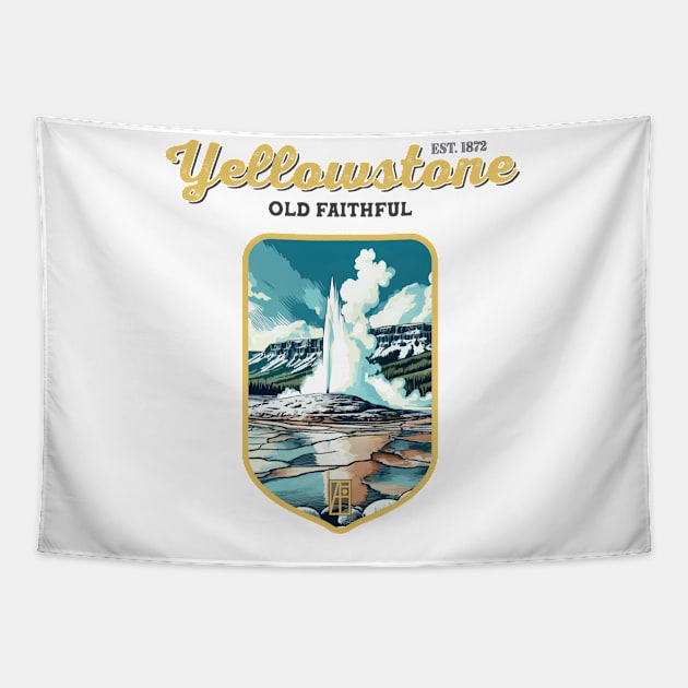 USA - NATIONAL PARK - YELLOWSTONE Old Faithful - 4 Tapestry by ArtProjectShop