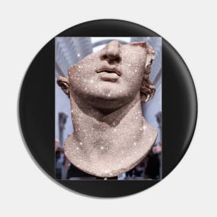 Glitter Greek Roman Vaporwave Statue Collage Aesthetic Pin