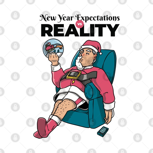 Santa's New Year Expectations Vs. Reality by Prog Art N