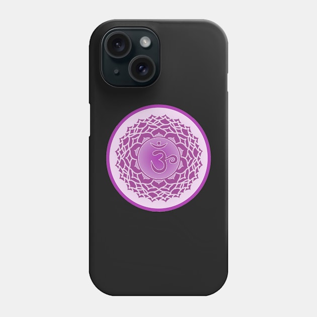 The Purple Haze of the Crown Chakra- Blue Phone Case by EarthSoul