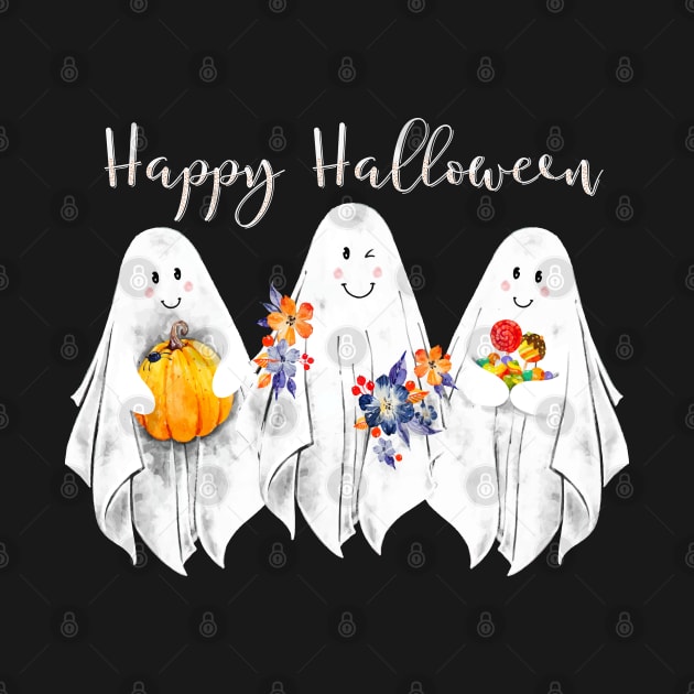 Happy Halloween Ghosts by Toodles & Jay