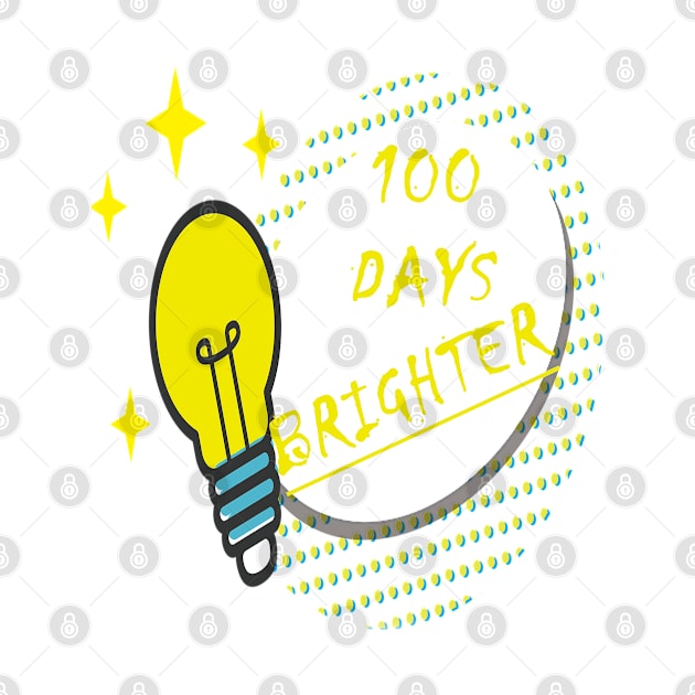 100 Days brighter shirt  , School shirt, Boy or Girl 100th day of school shirt by amelsara