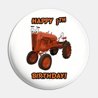 Happy 5th birthday tractor design Pin