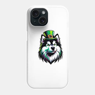 Swedish Lapphund Celebrates St Patrick's Day in Style Phone Case