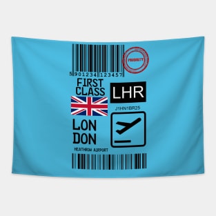 London UK travel ticket Tapestry