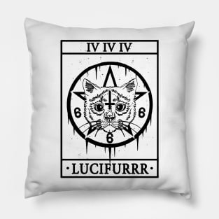 LUCIFURRR- FUNNY CAT TAROT CARD Pillow