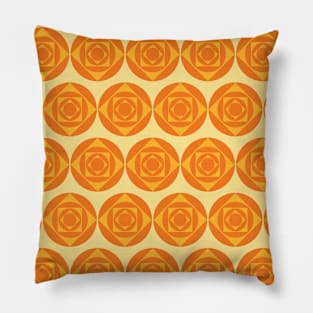 Square and Circle Seamless Pattern - Floral Effect 011#001 Pillow