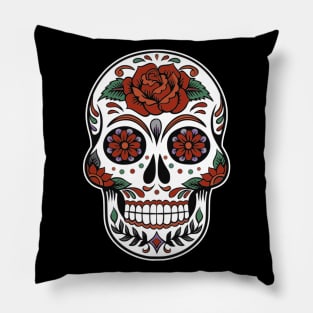 Dia De Los Muertos - Day of the Dead Mexican Sugar Skull - Halloween Pillow