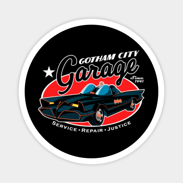 Gotham City Garage For Dark Shirts Batmobile Magnet Teepublic