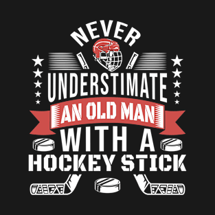 Old Man With A Hockey Stick T-Shirt